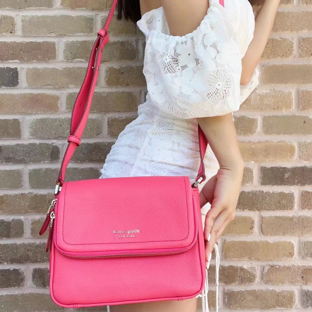 Kate Spade Run Around Stripe Large Flap Crossbody - Picture 1 of 5